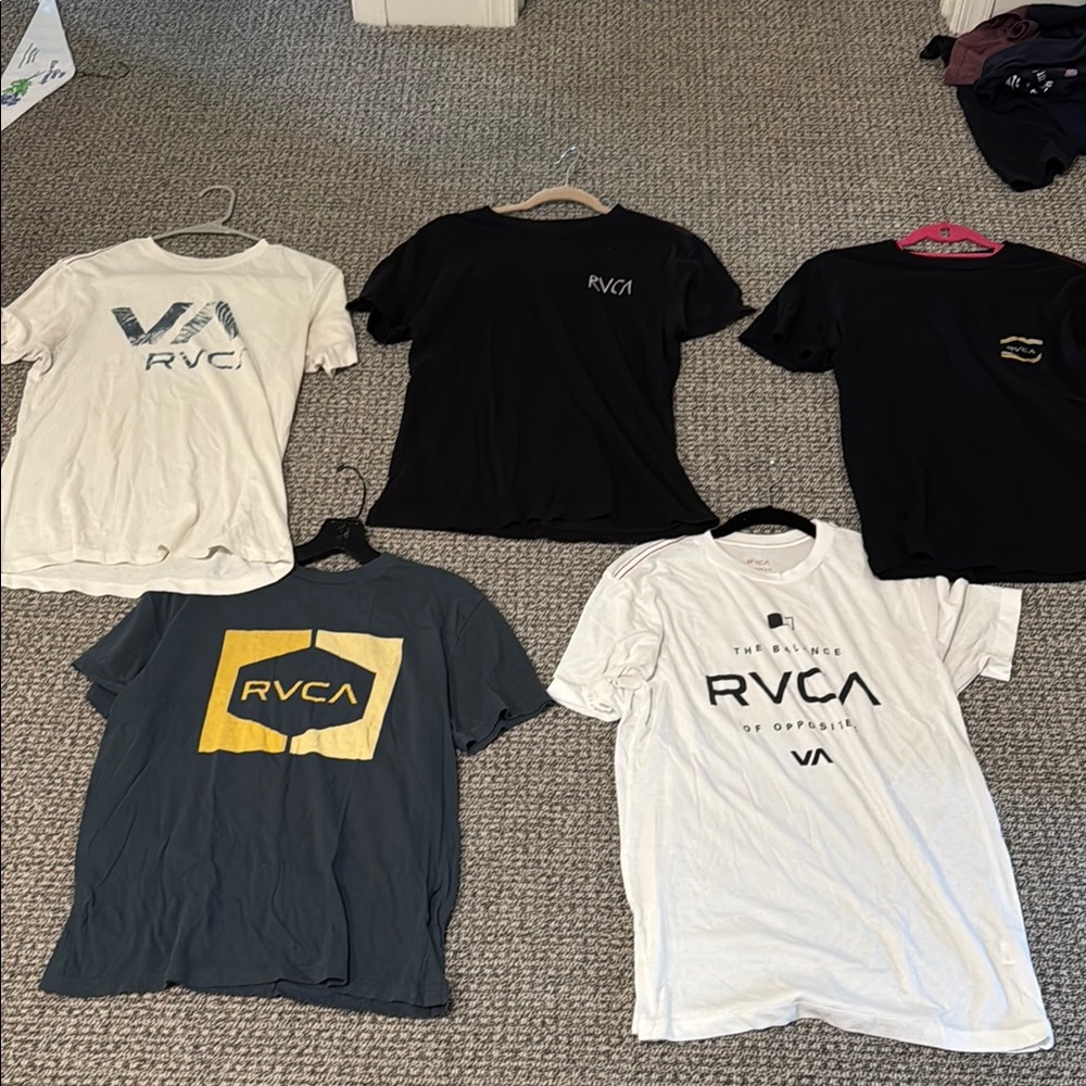 RVCA Black, White, and Gray T-Shirt Collection
